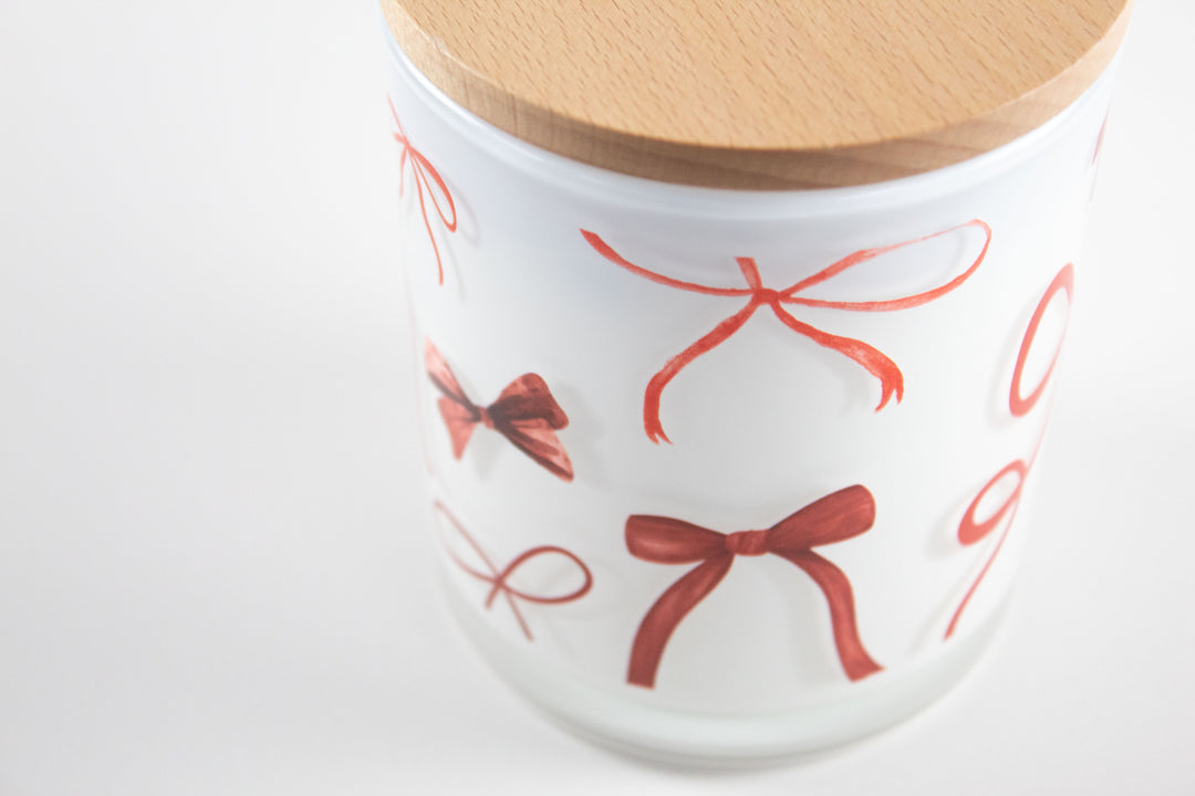 CHRISTMAS BOWS WRAP CANDLE