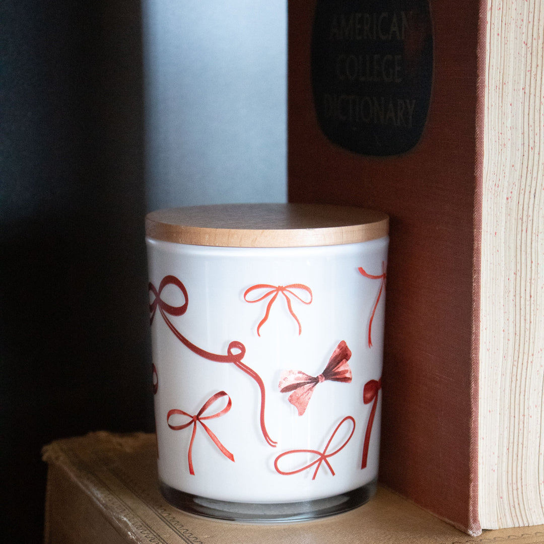 CHRISTMAS BOWS WRAP CANDLE