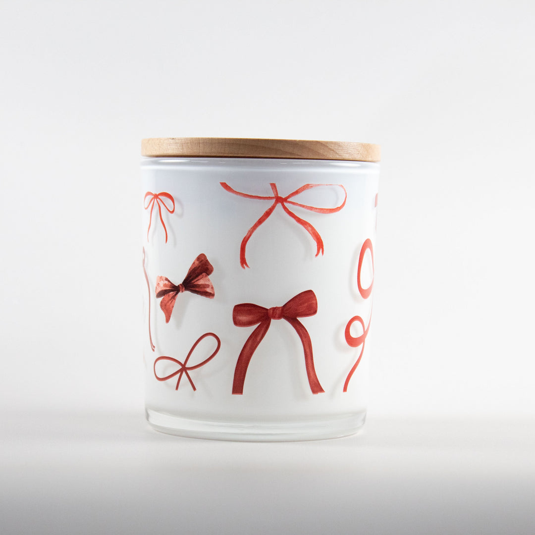 CHRISTMAS BOWS WRAP CANDLE