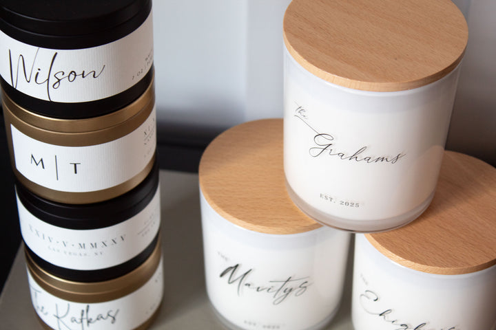 MODERN CUSTOM WEDDING CANDLE