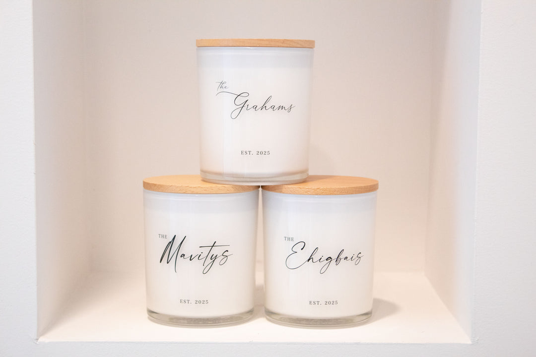 MODERN CUSTOM WEDDING CANDLE