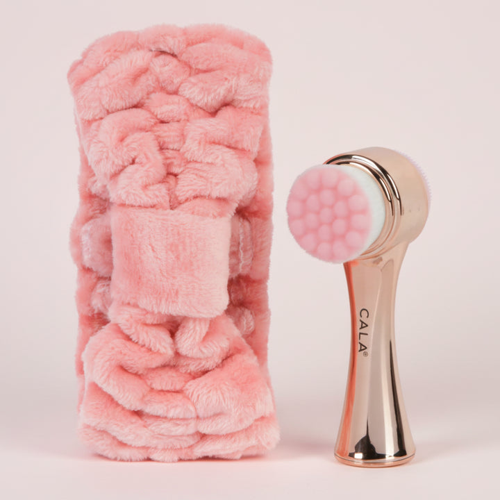 CALA GOAL TO GLOW DUAL ACTION FACIAL BRUSH & HEADBAND SET