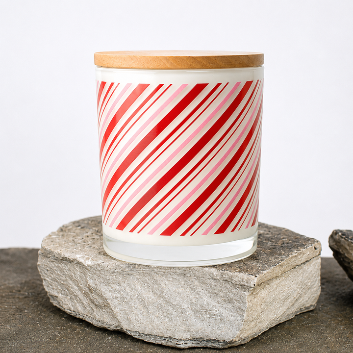 CANDY CANE STRIPE WRAP CANDLE