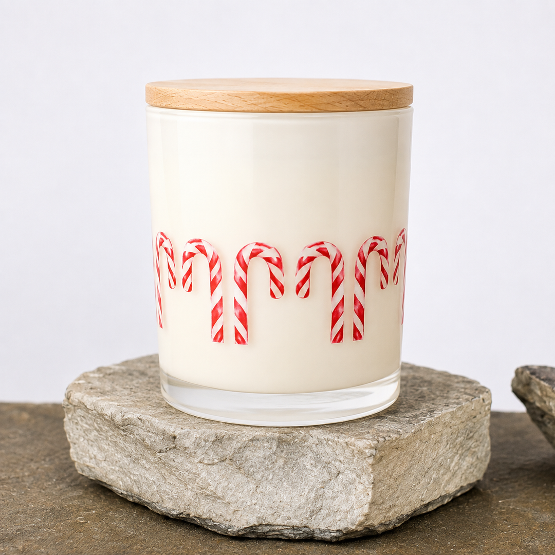 CANDY CANE WRAP CANDLE