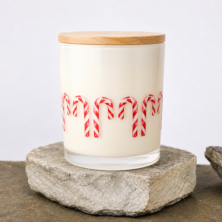 CANDY CANE WRAP CANDLE