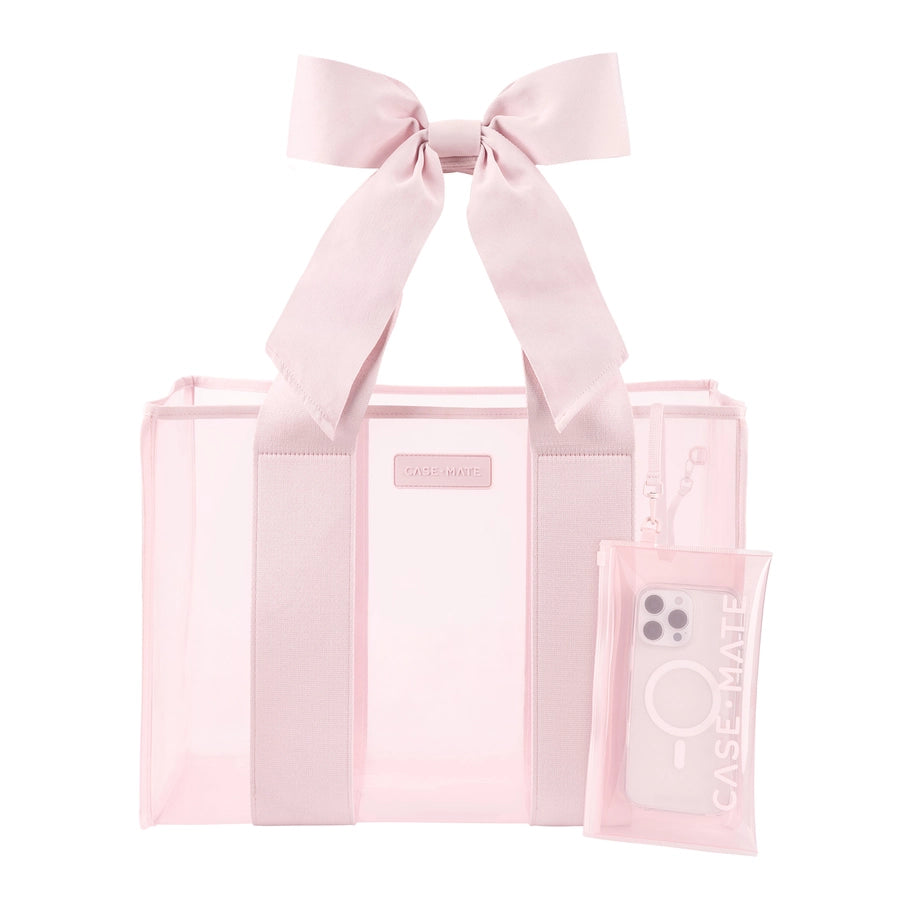 CASE-MATE BALLET PINK BOW JELLY TOTE BAG