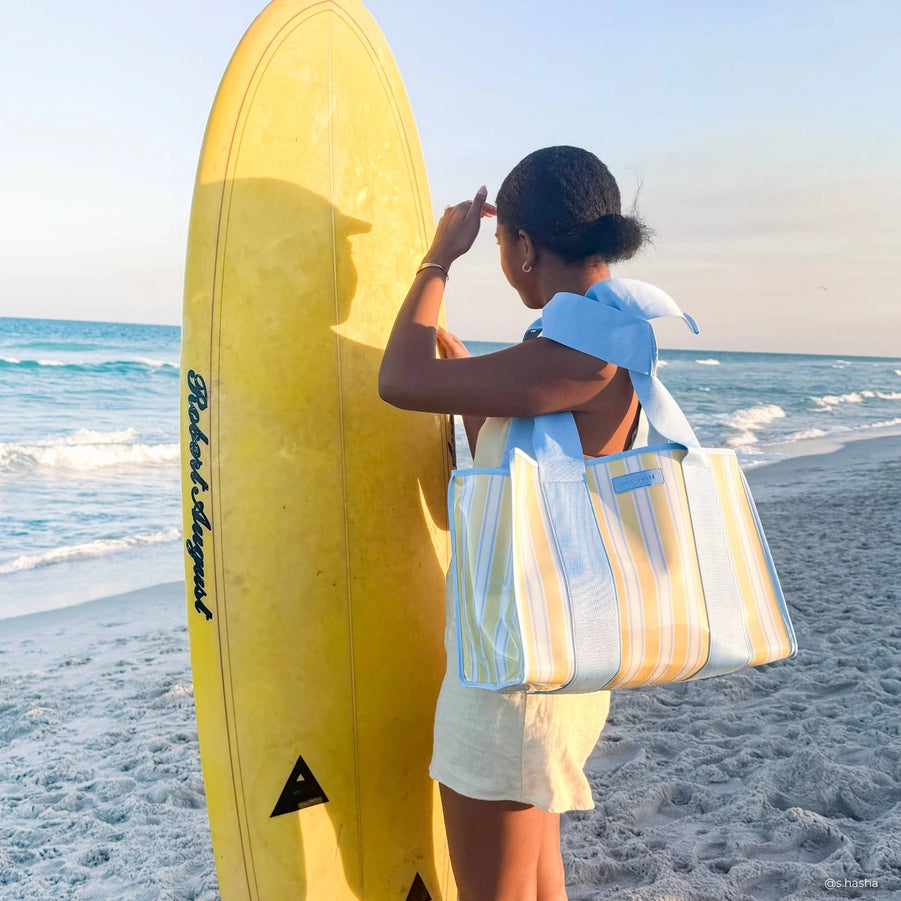 CASE-MATE CABANA STRIPE BOW JELLY TOTE BAG