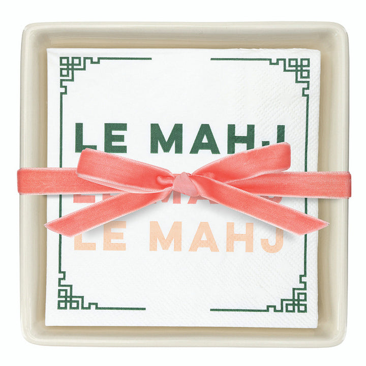LE MAHJ - CERAMIC TRAY + NAPKINS