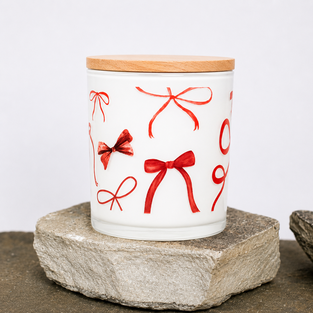 CHRISTMAS BOWS WRAP CANDLE