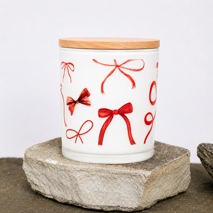 CHRISTMAS BOWS WRAP CANDLE