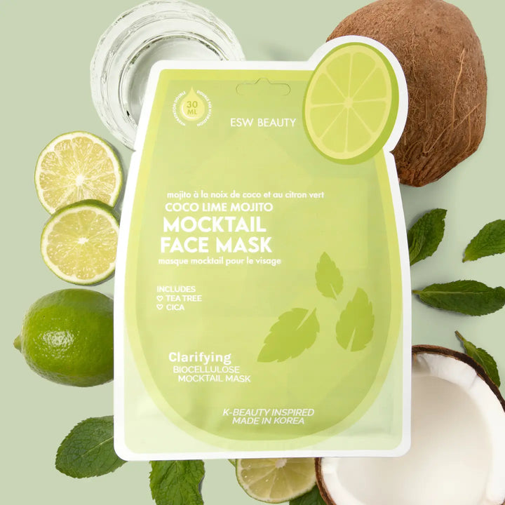 COCONUT LIME MOJITO CLARIFYING BIOCELLULOSE MOCKTAIL MASK