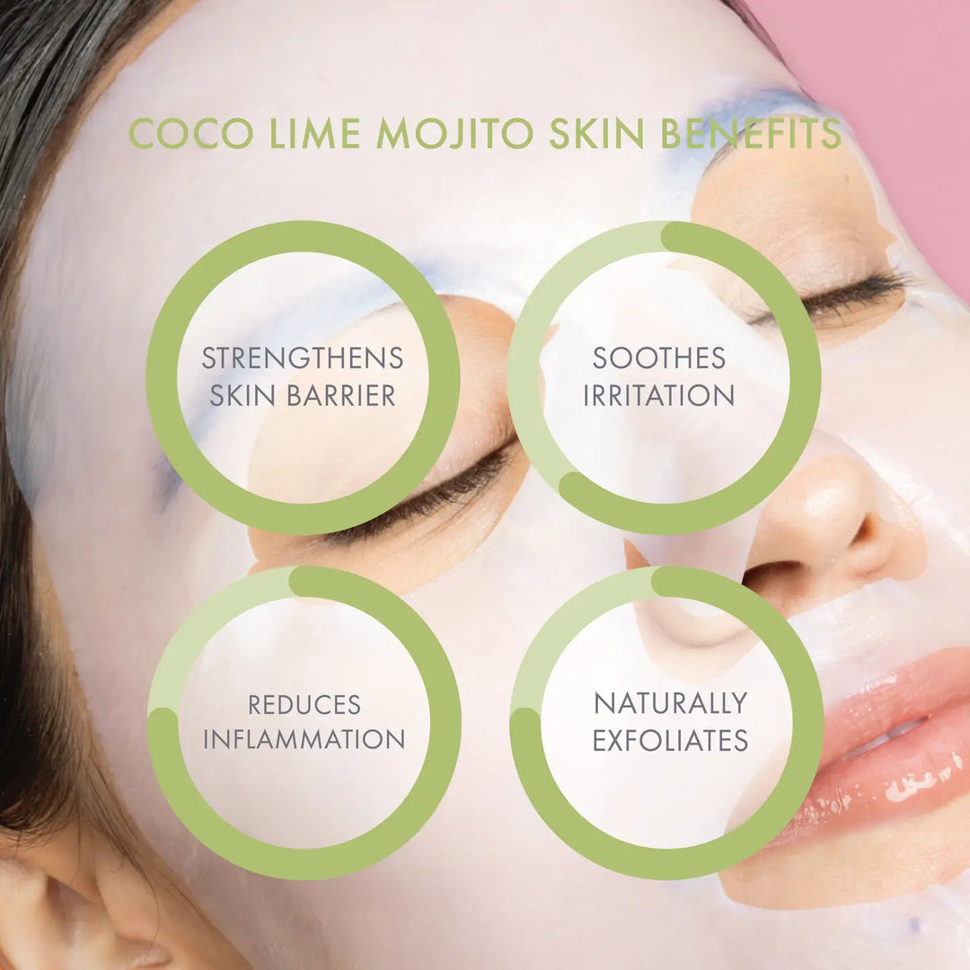 COCONUT LIME MOJITO CLARIFYING BIOCELLULOSE MOCKTAIL MASK
