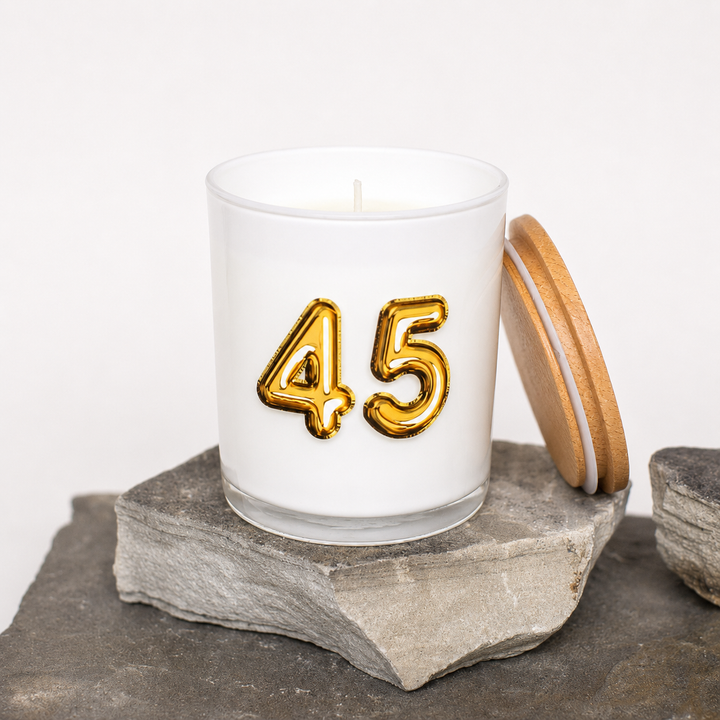 CUSTOM AGE GOLD BIRTHDAY BALLOON CANDLE