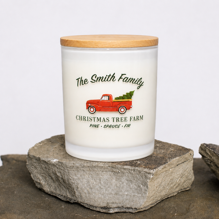 CUSTOM CHRISTMAS TREE FARM CANDLE