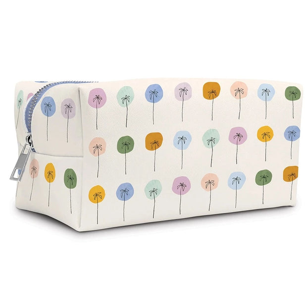 DOTTED PALM COSMETIC POUCH