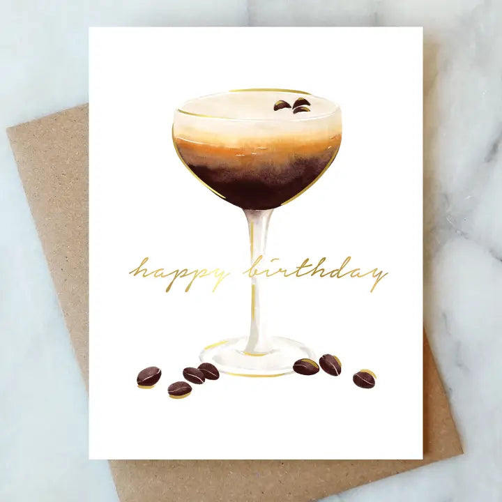 ESPRESSO MARTINI BIRTHDAY GREETING CARD