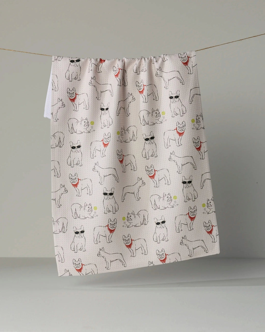 FRENCHIE FROLIC TEA TOWEL