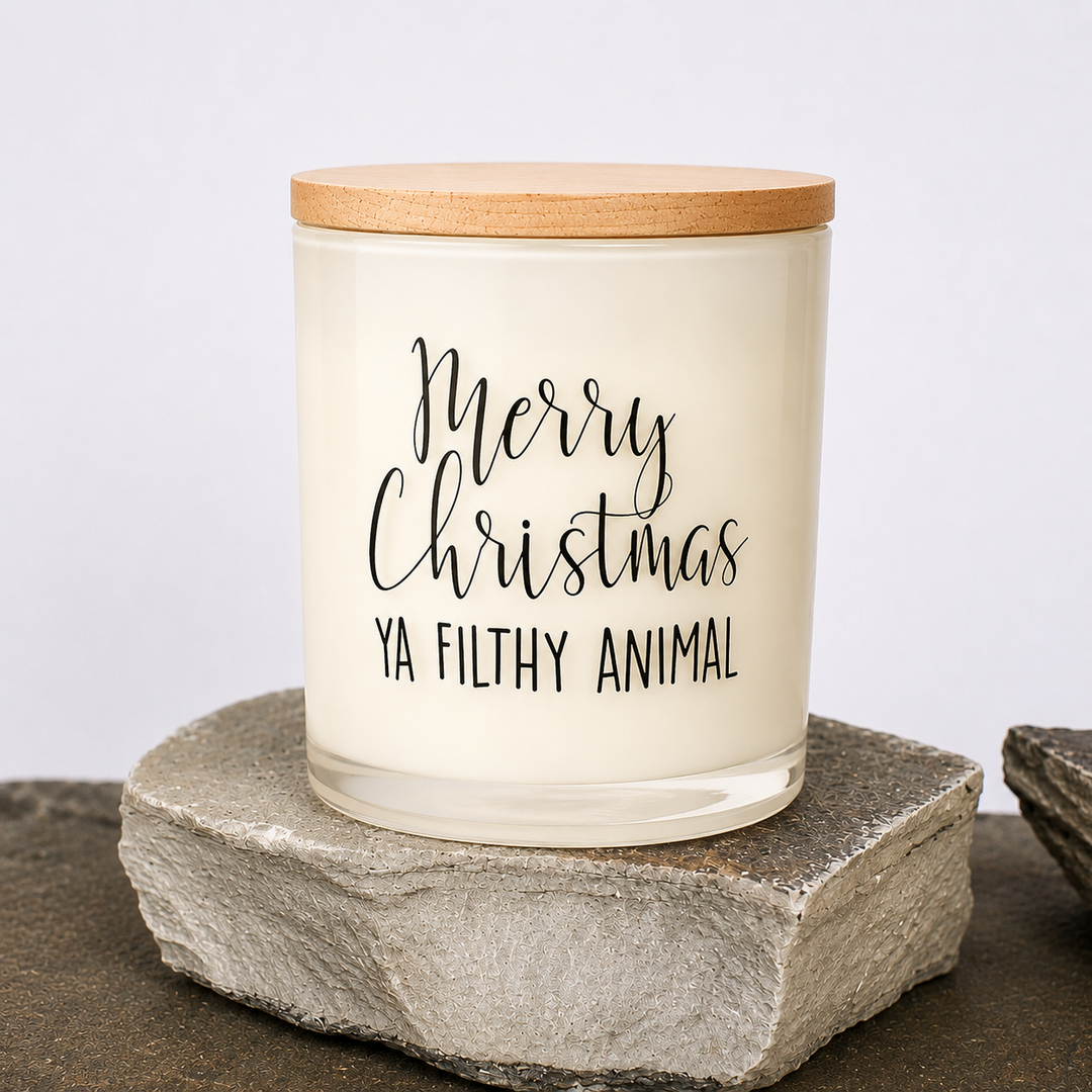 MERRY CHRISTMAS YA FILTHY ANIMAL CANDLE