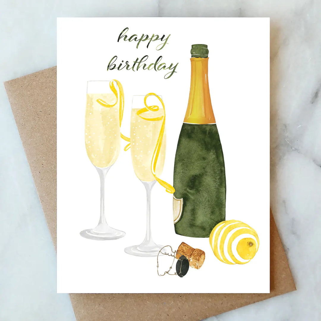HAPPY BIRTHDAY FRENCH 75 GREETING CARD
