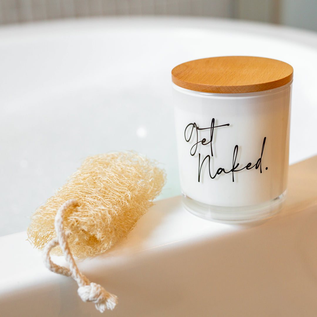 GET NAKED PRINTED CANDLE