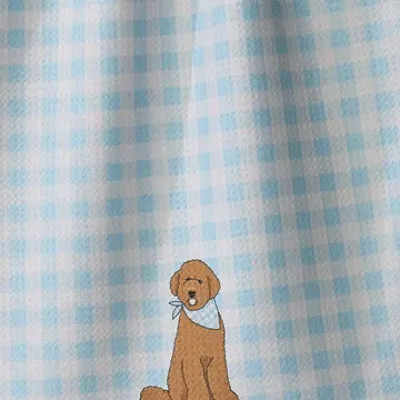 GINGHAM DOODLE TEA TOWEL