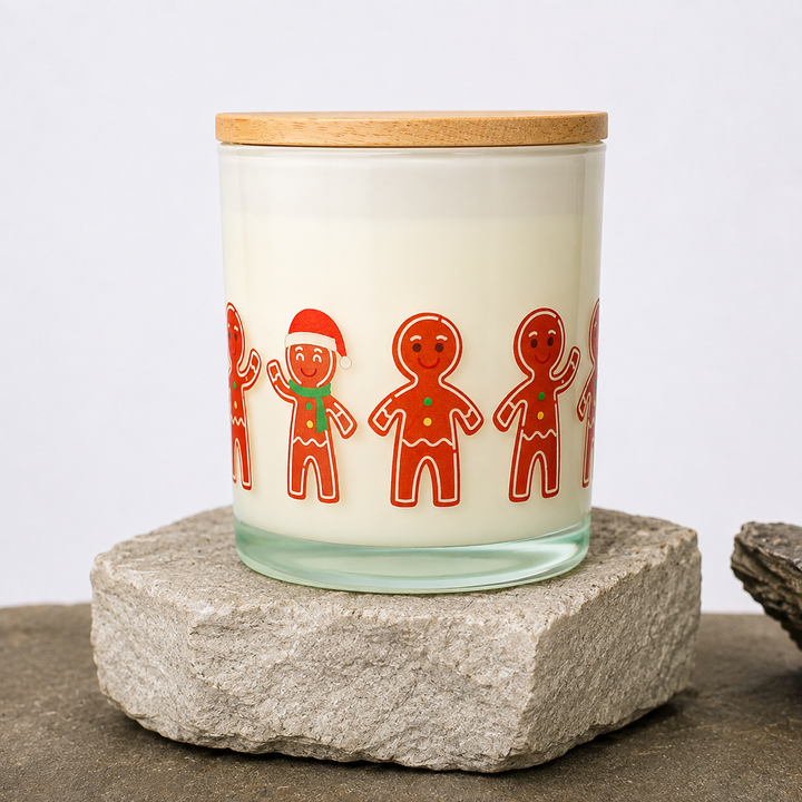 GINGERBREAD MAN PRINTED CANDLE