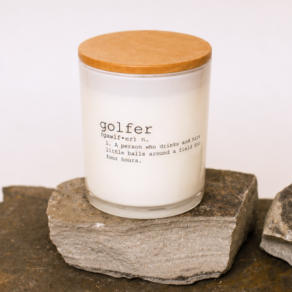 GOLFER DEFINTION CANDLE