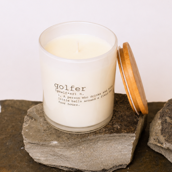GOLFER DEFINTION CANDLE