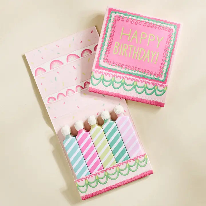 HAPPY BIRTHDAY VINTAGE CAKE MATCHBOOK