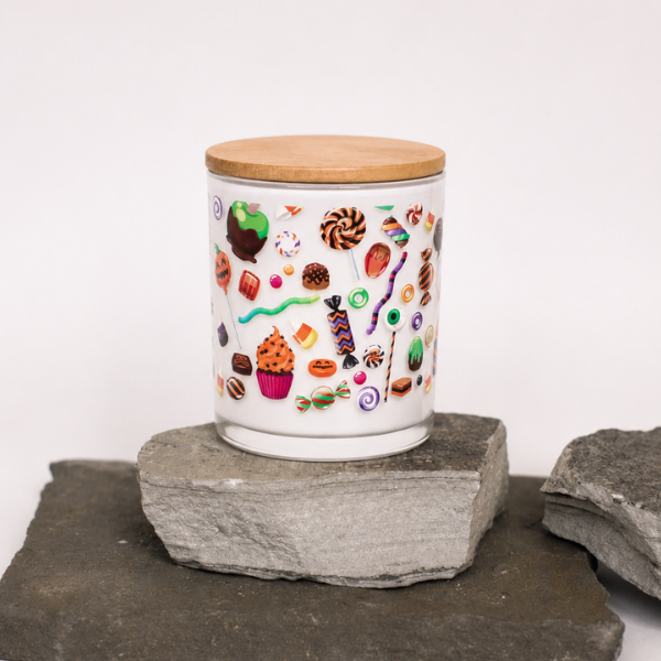 HALLOWEEN CANDY WRAP CANDLE