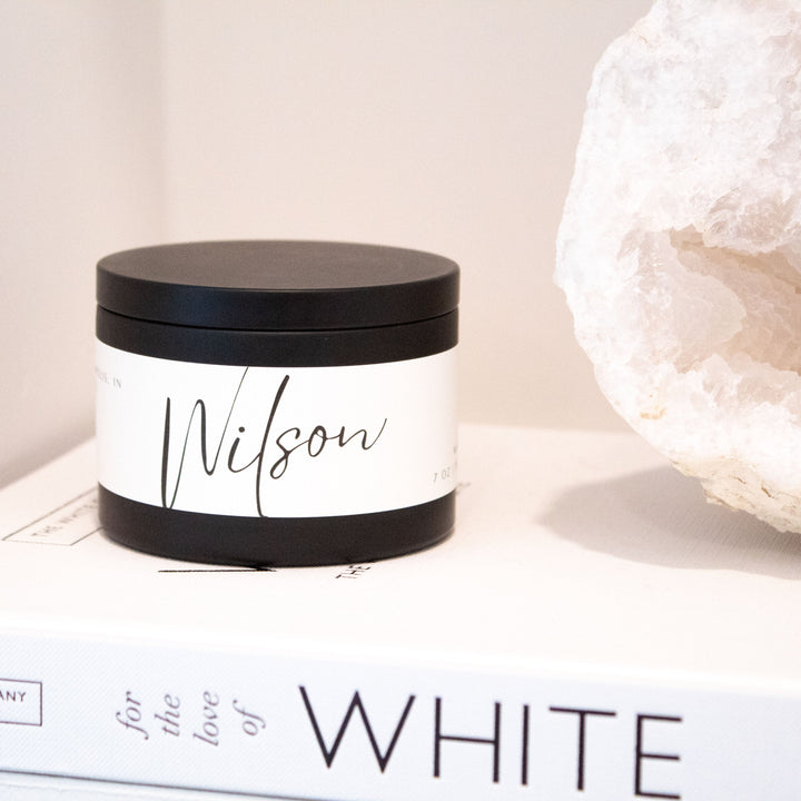 THE MODERN MUSE CUSTOM WEDDING TIN CANDLES -BULK BUY