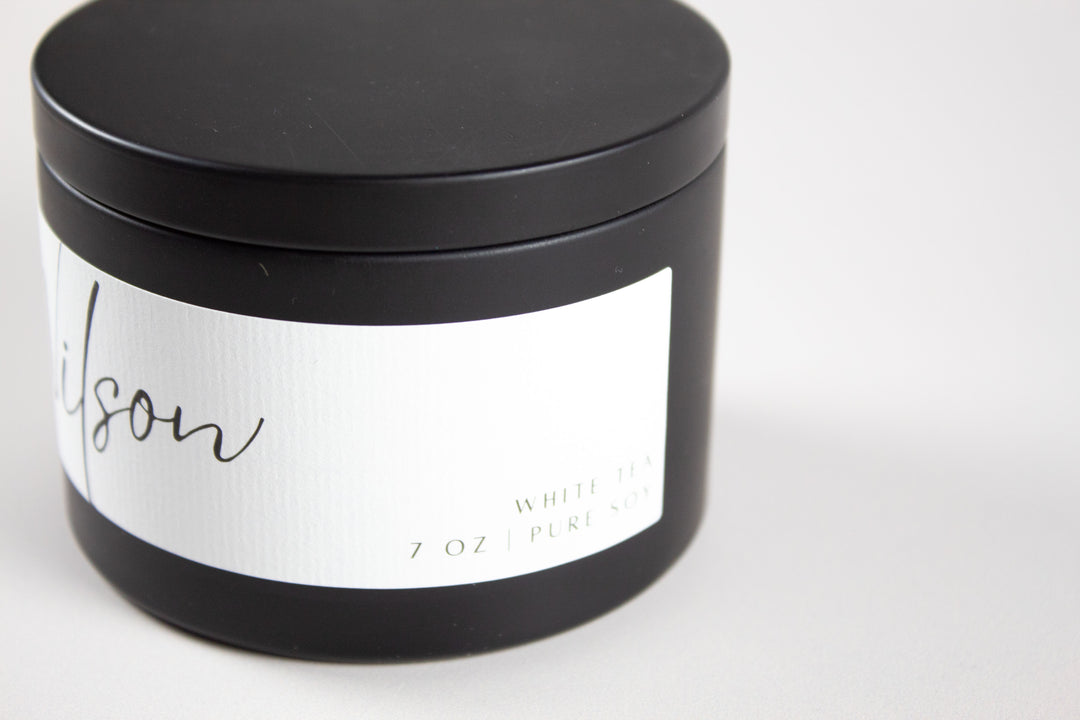 THE MODERN MUSE CUSTOM WEDDING TIN CANDLES -BULK BUY