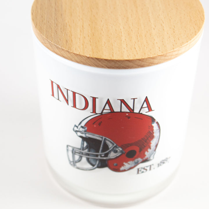 INDIANA FOOTBALL ESTABLISHED PRINTED CANDLE