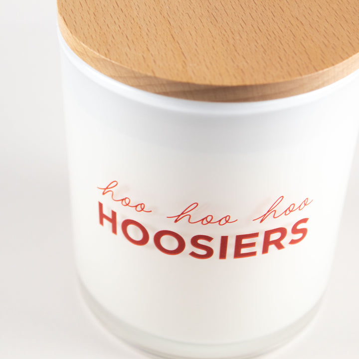 HOO HOO HOOSIERS PRINTED CANDLE