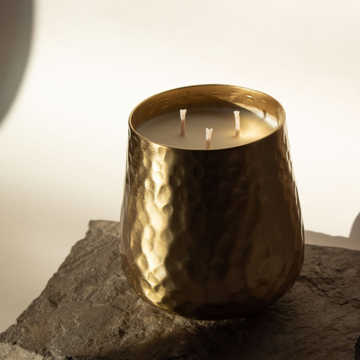 GOLD HAMMERED CANDLE