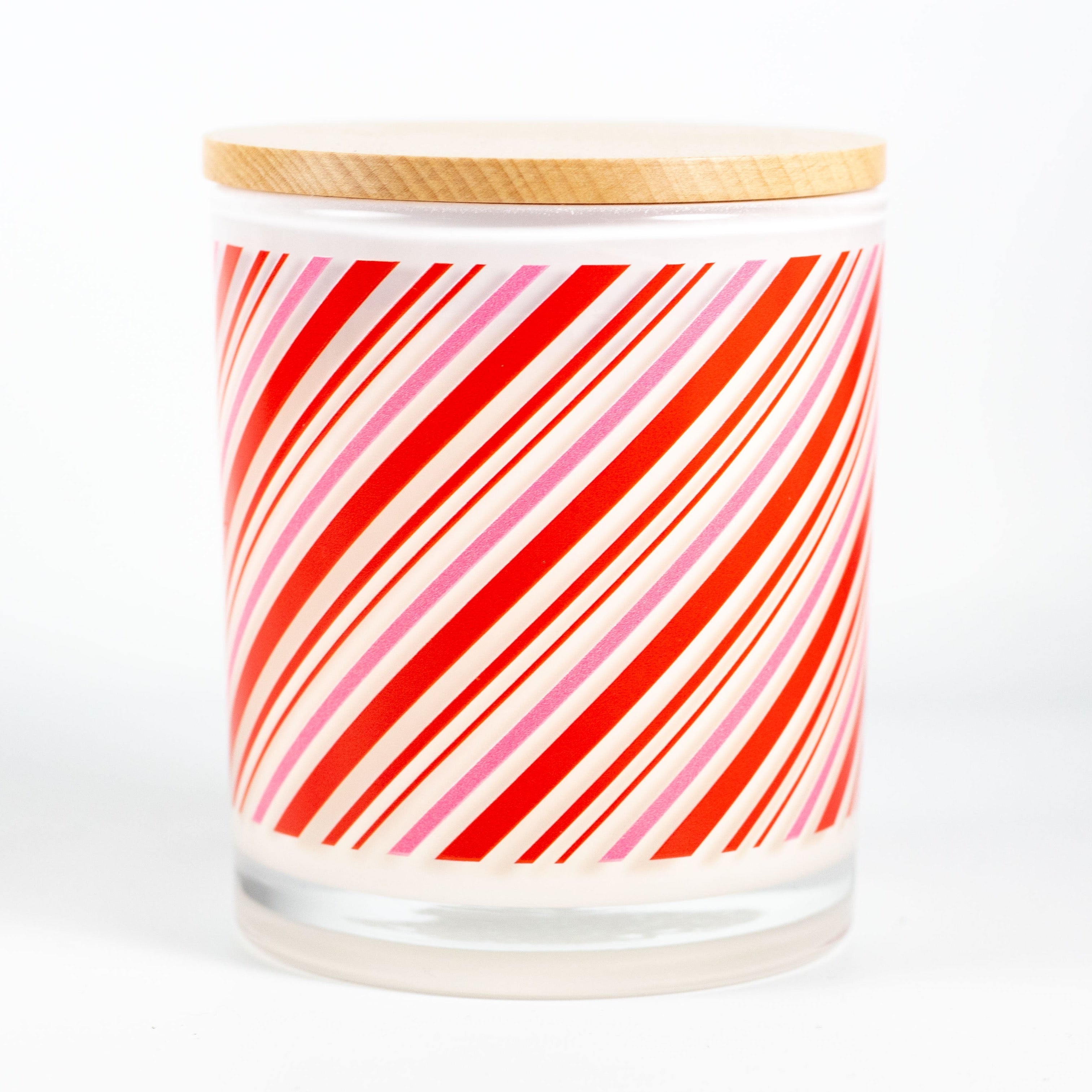 candy cane wrap candle