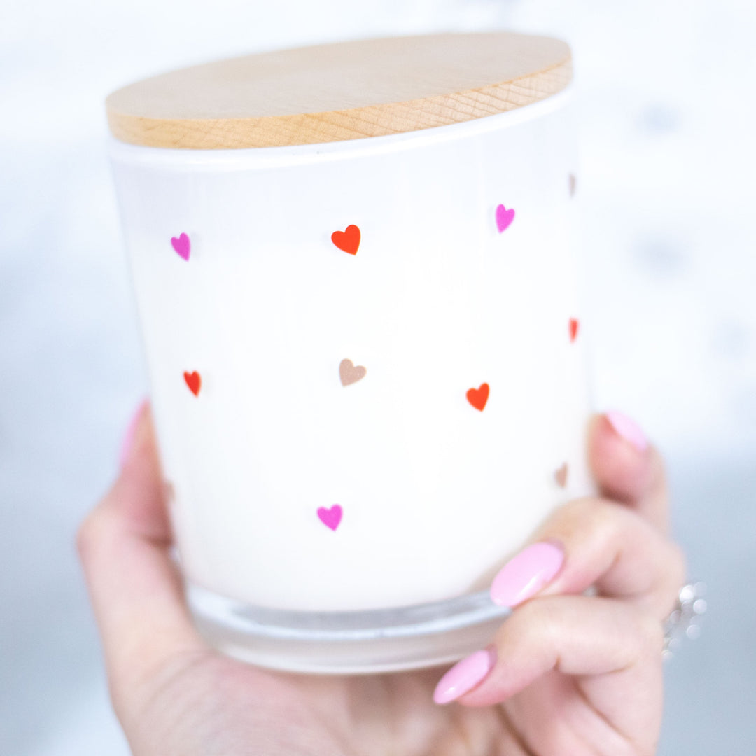 tiny hearts candle