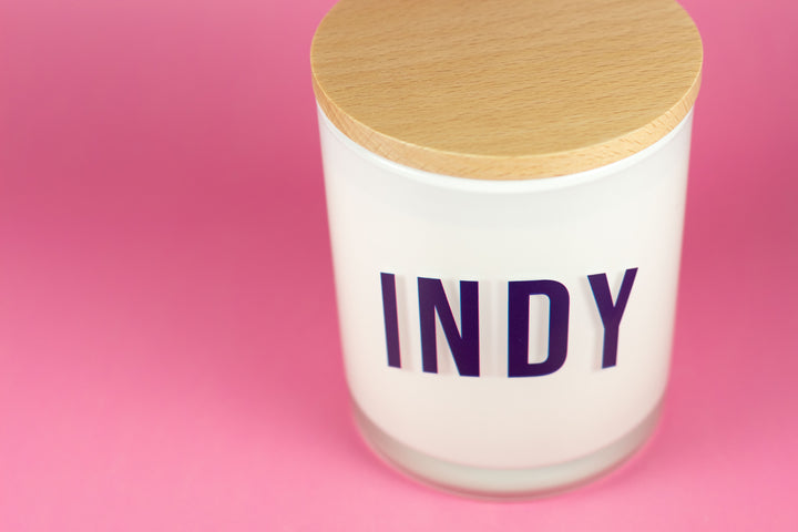 INDY BLOCK LETTER CANDLE