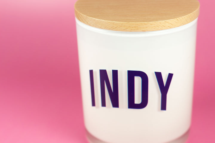 INDY BLOCK LETTER CANDLE