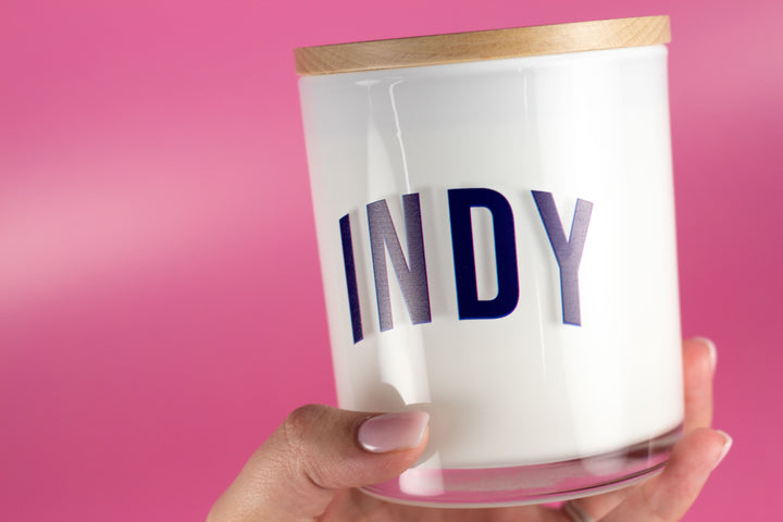 INDY BLOCK LETTER CANDLE