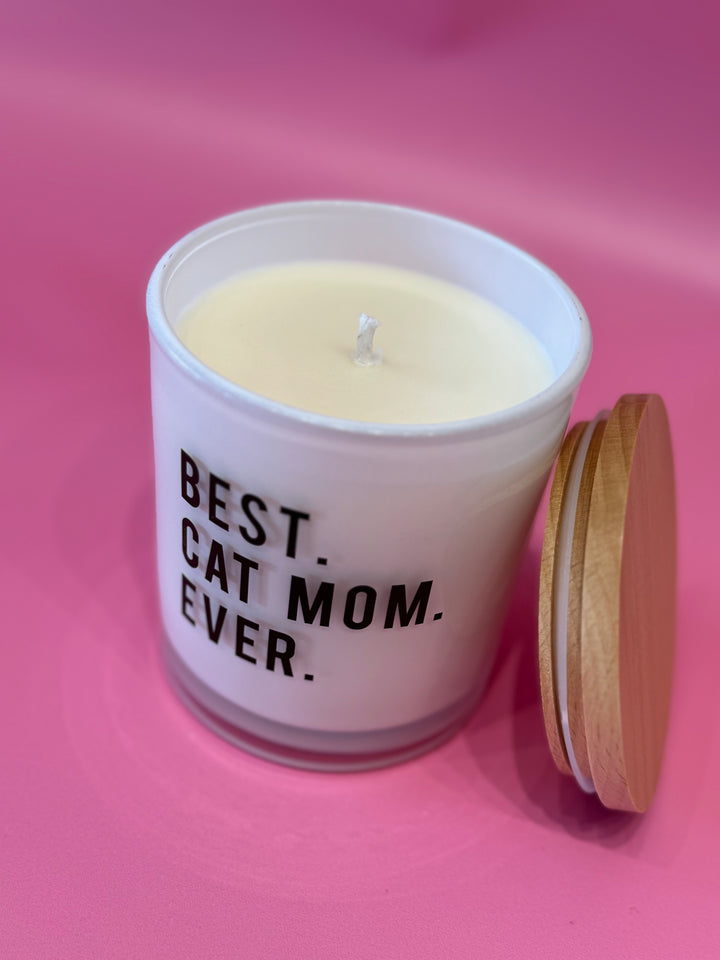 BEST CAT MOM EVER CANDLE