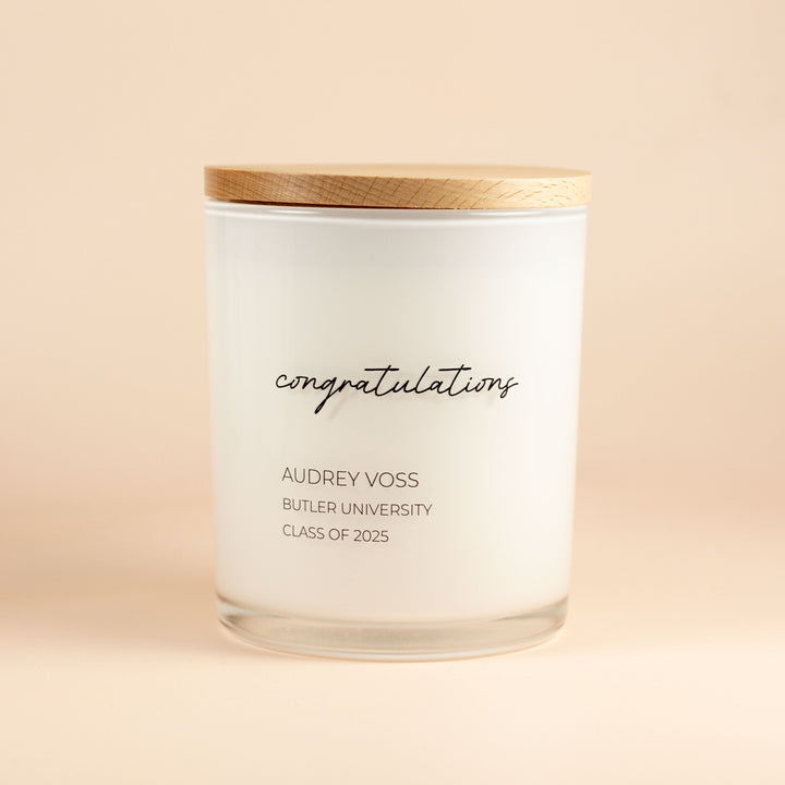 CONGRATULATIONS GRADUATION CUSTOM CANDLE