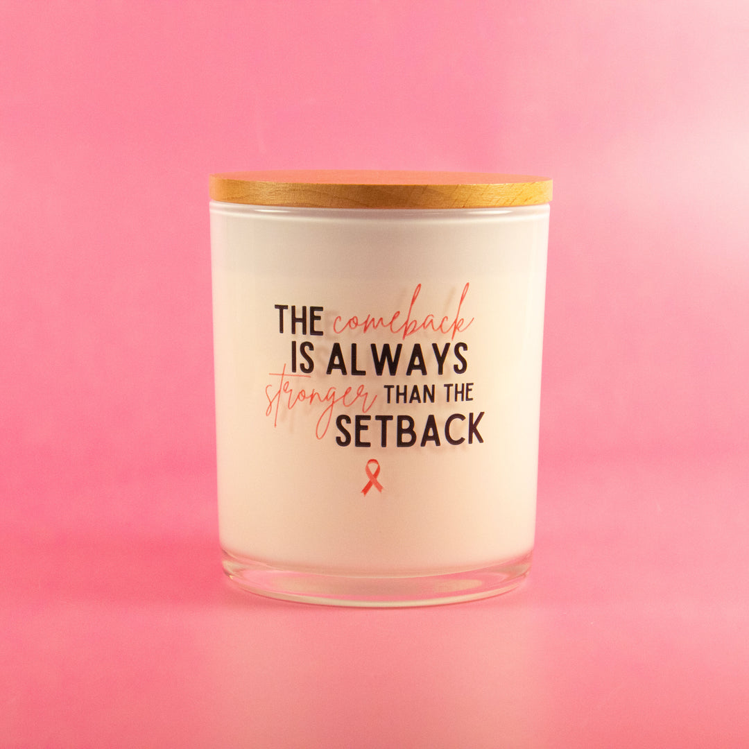 THE COMEBACK- BREAST CANCER CANDLE