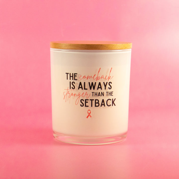 THE COMEBACK- BREAST CANCER CANDLE