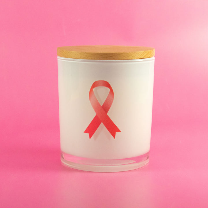 PINK RIBBON- BREAST CANCER CANDLE