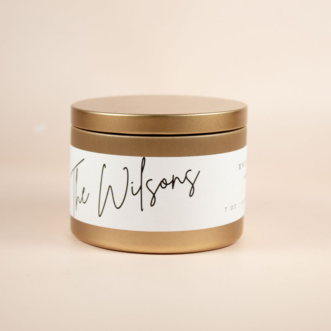 BULK CUSTOM WEDDING MATTE GOLD TINS