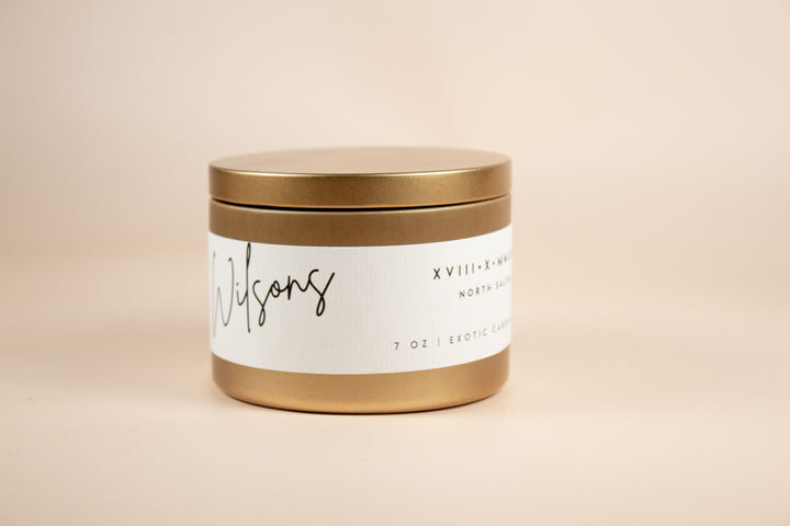BULK CUSTOM WEDDING MATTE GOLD TINS