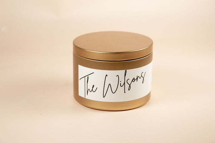 BULK CUSTOM WEDDING MATTE GOLD TINS
