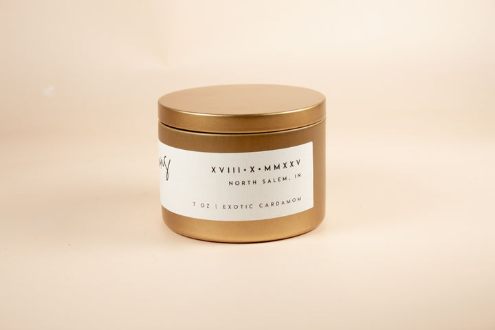 BULK CUSTOM WEDDING MATTE GOLD TINS