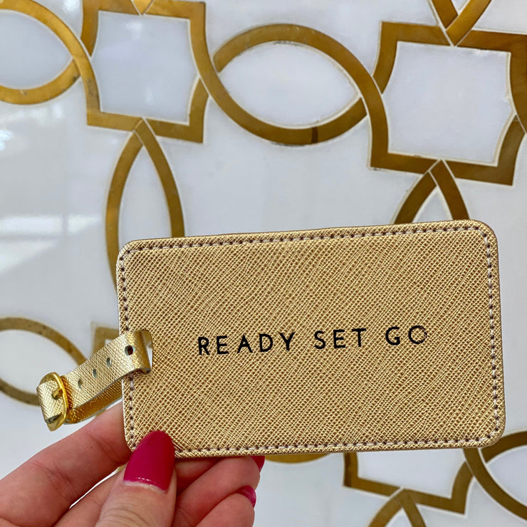 GOLD LUGGAGE TAGS Unplug Soy Candles